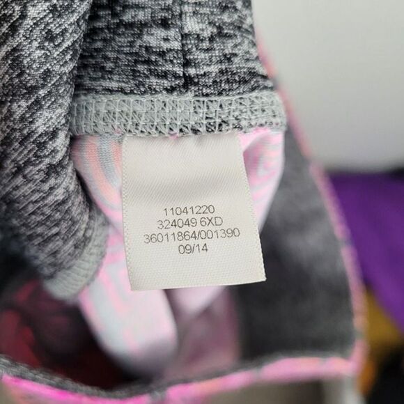 Pink Yoga Victoria's Secret Size XS Leggings Geometric Pink Orange Gray - Picture 9 of 12